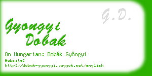 gyongyi dobak business card