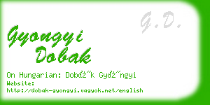 gyongyi dobak business card